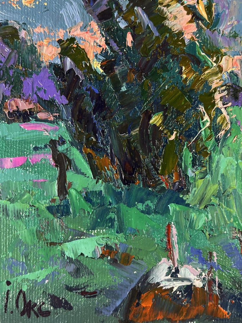 Oil painting Moonlit Night in the Field Oksana Ivanyuk - 5