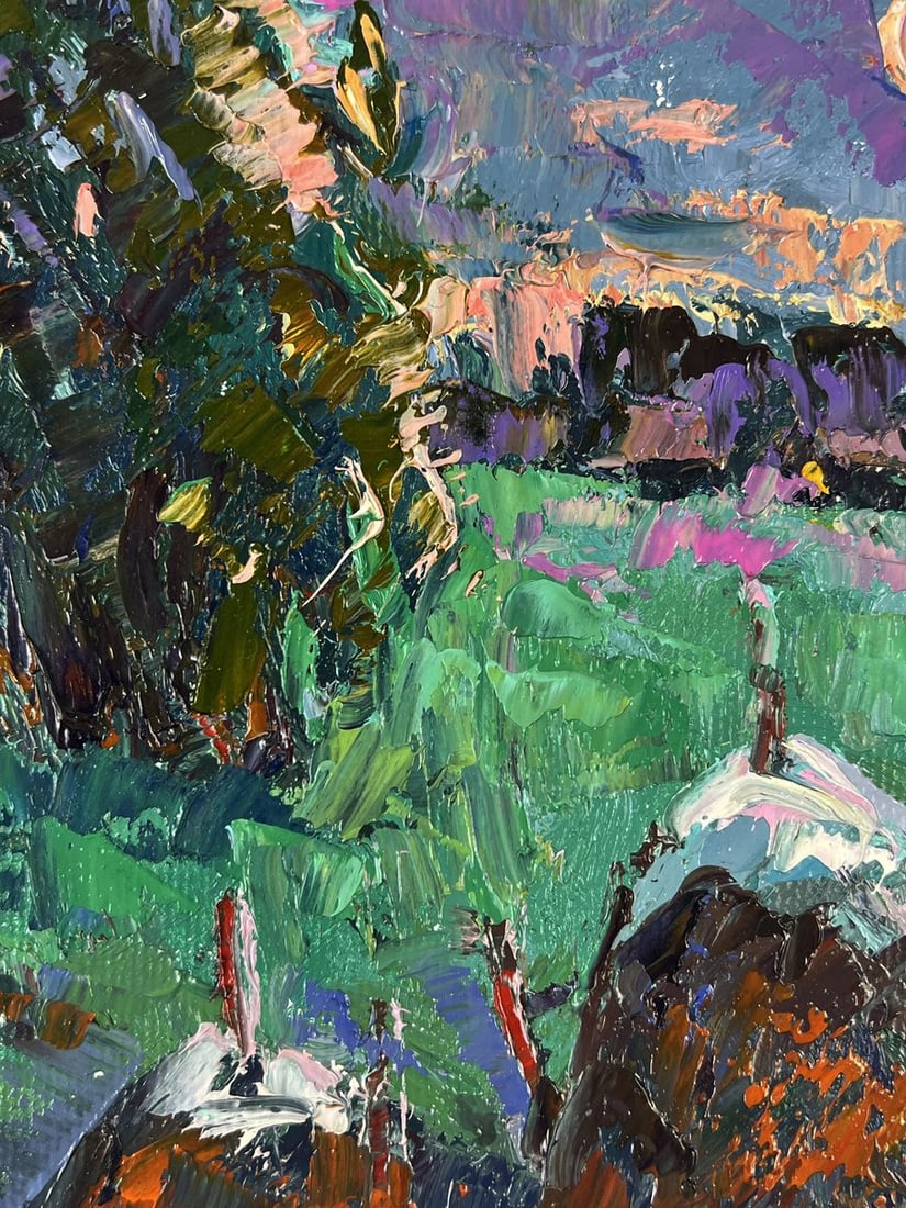 Oil painting Moonlit Night in the Field Oksana Ivanyuk - 8