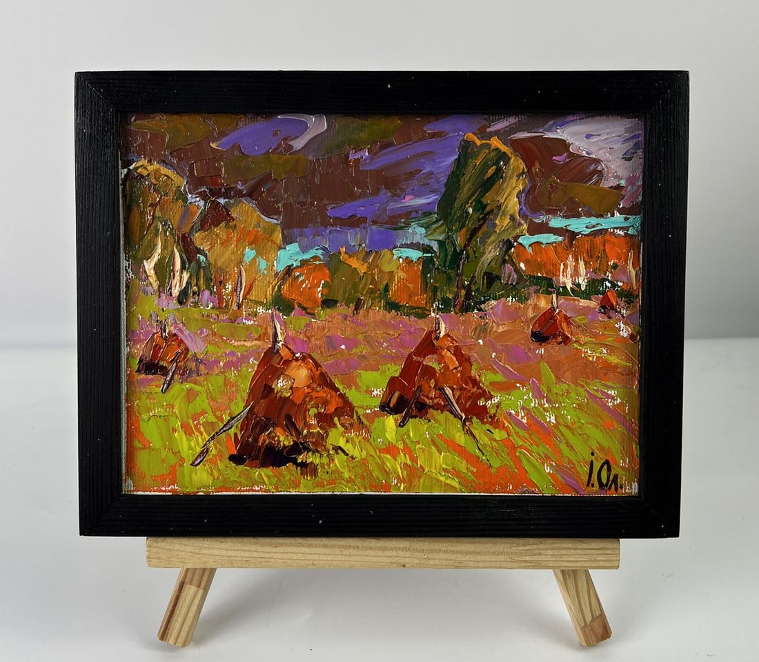 Oil painting Autumn evening in the fields Oleksiy Ivanyuk: Title: Oil painting Autumn evening in the fields Oleksiy Ivanyuk Description: No.AAA6321 *** ABOUT THIS PAINTING *** * TITLE: "Autumn evening in the fields" * ARTISTS: Oleksiy Ivanyuk * SIZE: 15x20 cm