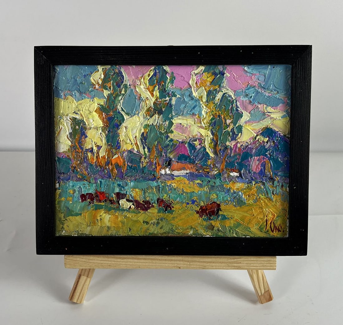 Oil painting Edge of the Village Oksana Ivanyuk: Title: Oil painting Edge of the Village Oksana Ivanyuk Description: No.AAA6402 *** ABOUT THIS PAINTING *** * TITLE: "Edge of the Village" * ARTISTS: Oksana Ivanyuk * SIZE: 15x20 cm/5.90x7.87 inches' *