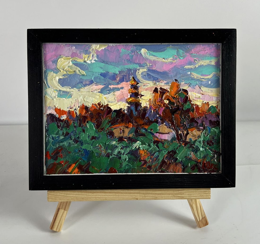 Oil painting It's getting dark in the village Oksana Ivanyuk: Title: Oil painting It's getting dark in the village Oksana Ivanyuk Description: No.AAA6405 *** ABOUT THIS PAINTING *** * TITLE: "It's getting dark in the village" * ARTISTS: Oksana Ivanyuk * SIZE: 15