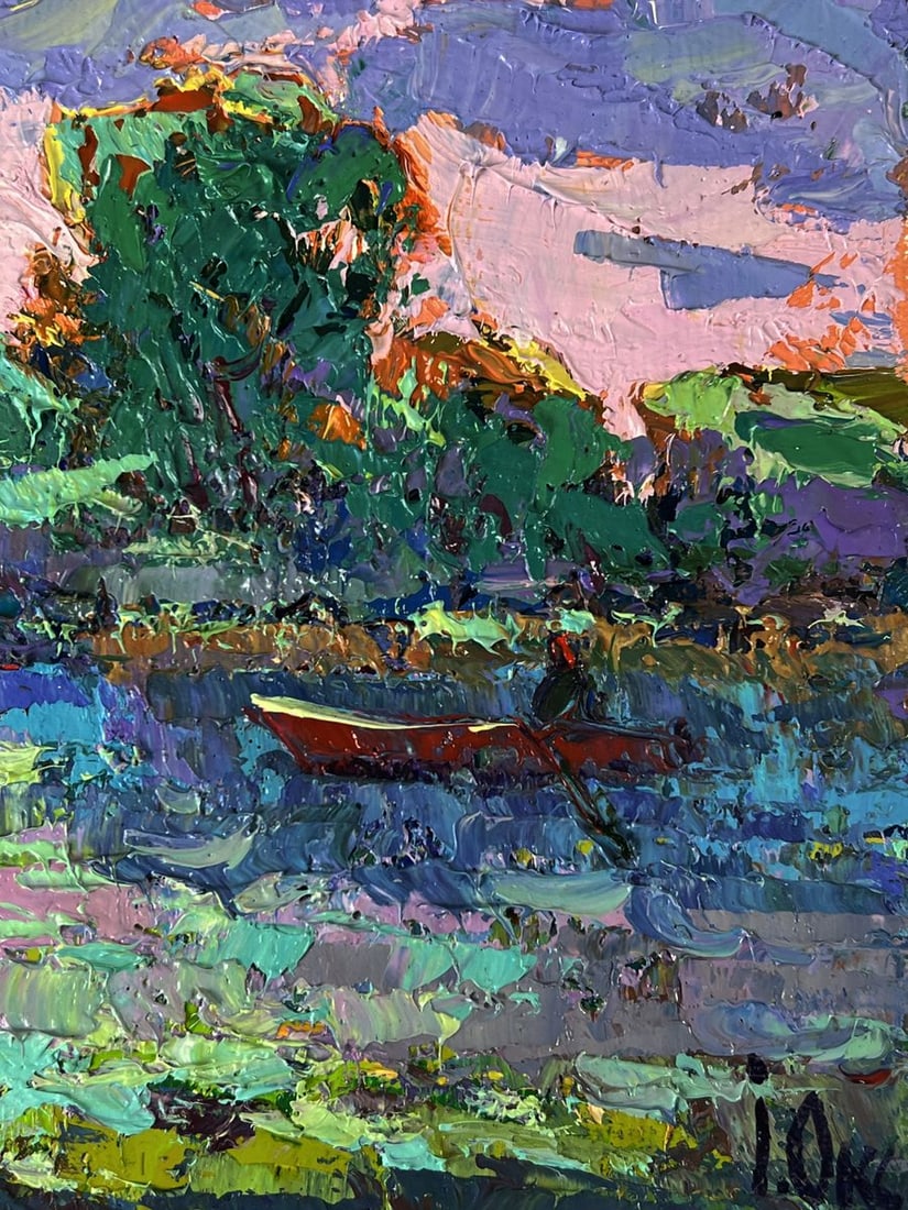 Oil painting Moonlit night over the river Oksana Ivanyuk - 10