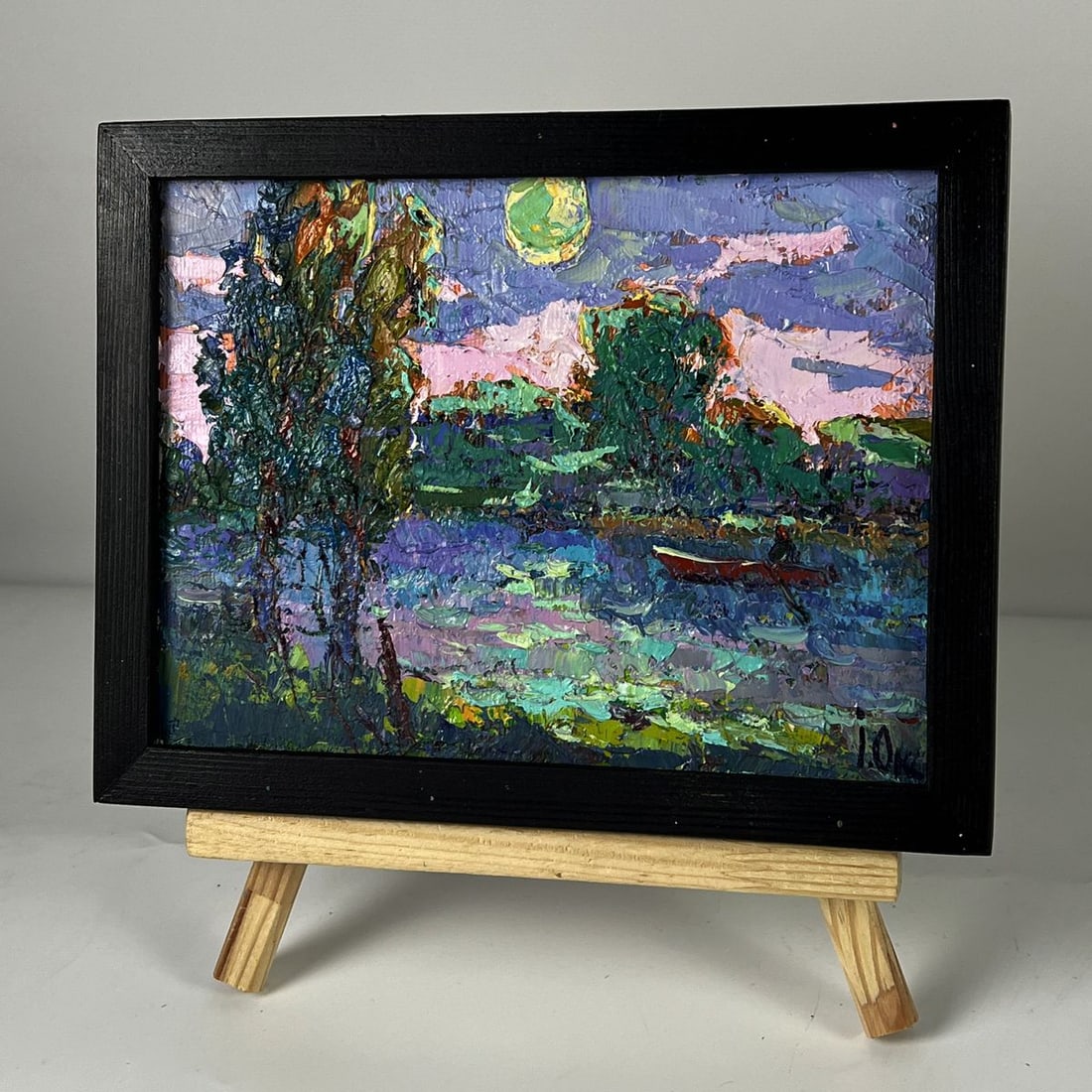 Oil painting Moonlit night over the river Oksana Ivanyuk - 2