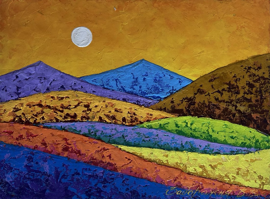 Oil painting Contrast between the beautiful V. Zadorozhnya - 3