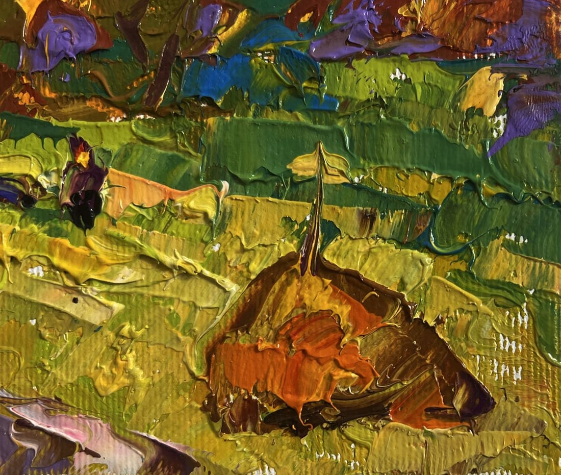 Oil painting The summer sky is burning Alex Kalenyuk - 5