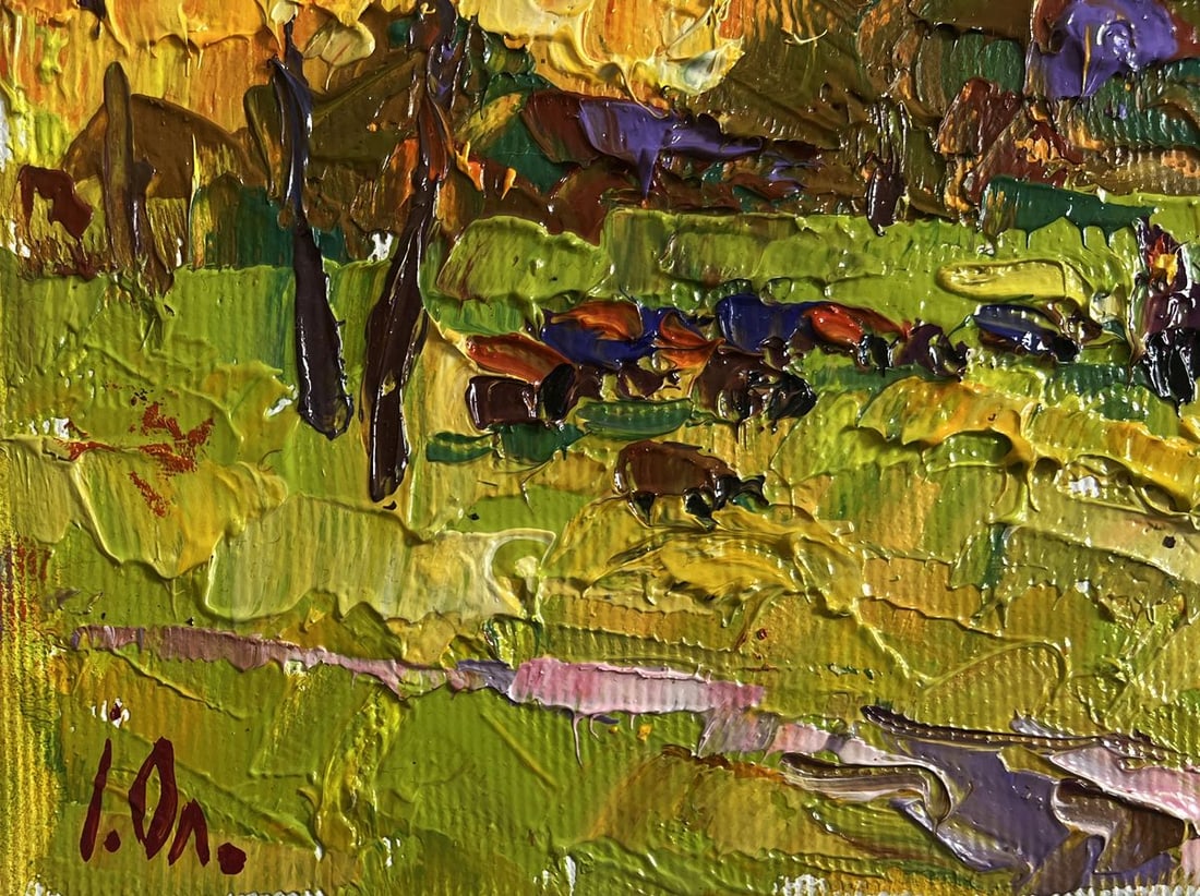 Oil painting The summer sky is burning Alex Kalenyuk - 7