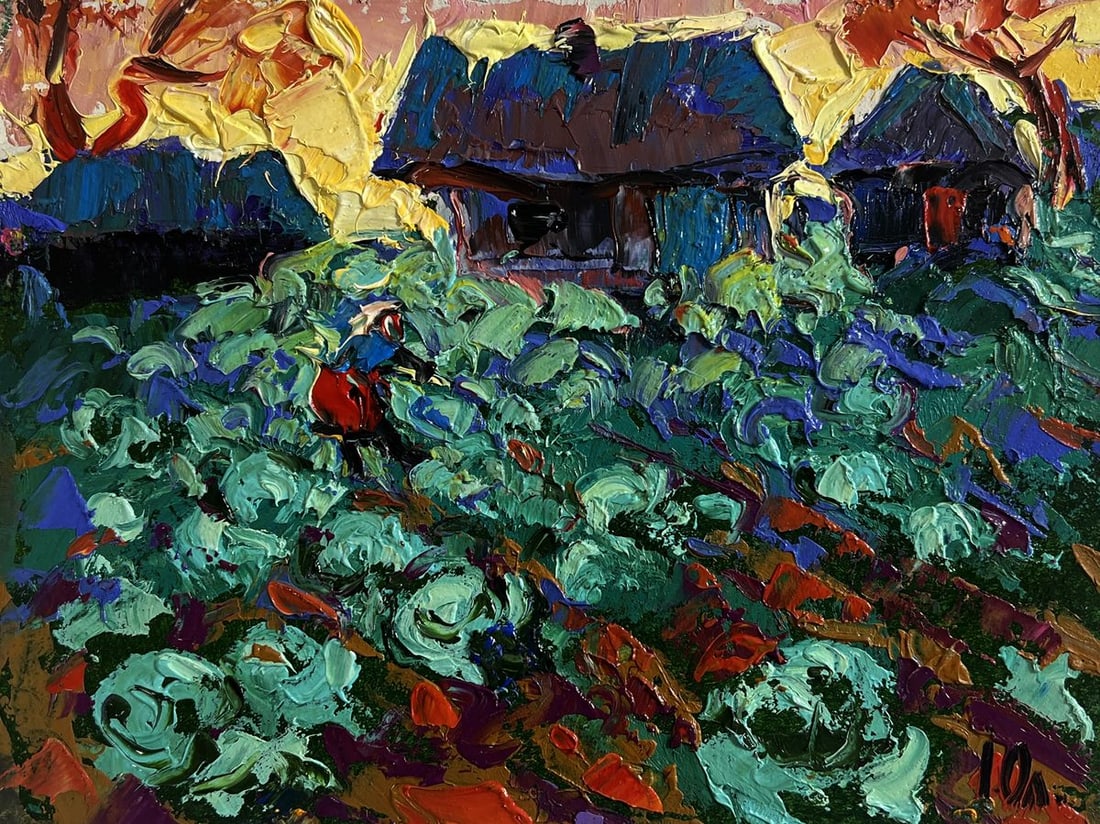 Oil painting In the evening in the garden Alex Kalenyuk - 3