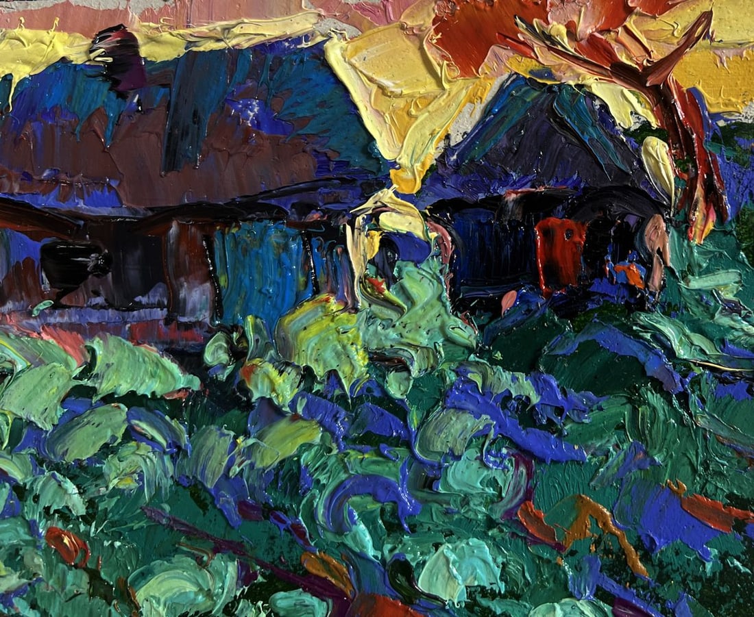 Oil painting In the evening in the garden Alex Kalenyuk - 4
