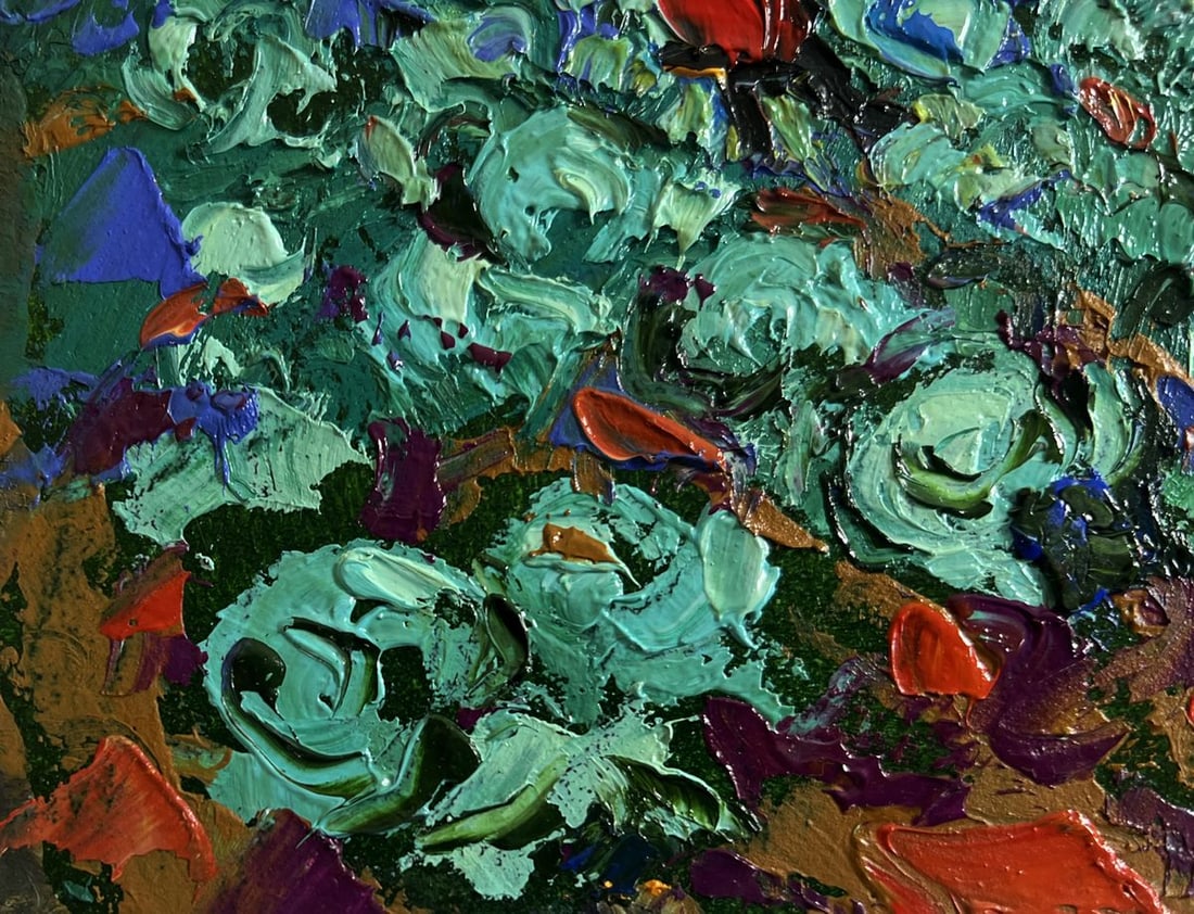 Oil painting In the evening in the garden Alex Kalenyuk - 5