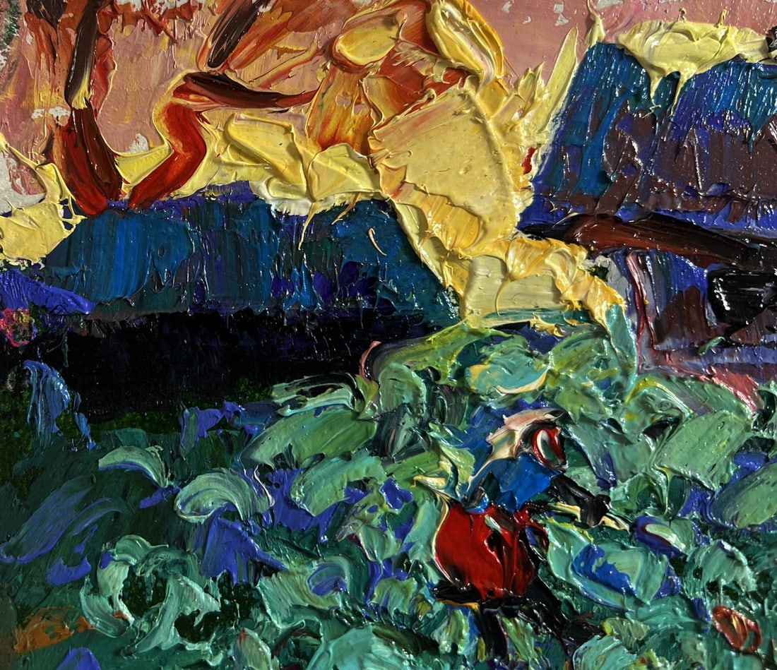 Oil painting In the evening in the garden Alex Kalenyuk - 6