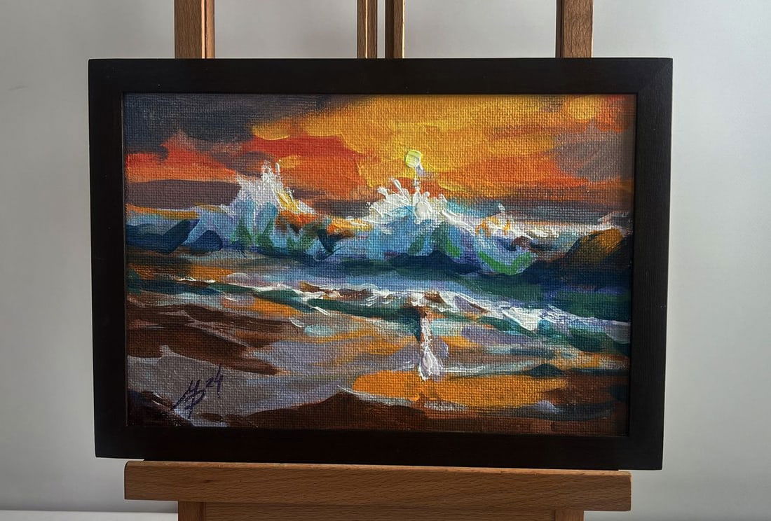 Acrylic painting The Romance of Sea Sunsets Mykhailo Patskan (1 of 10)