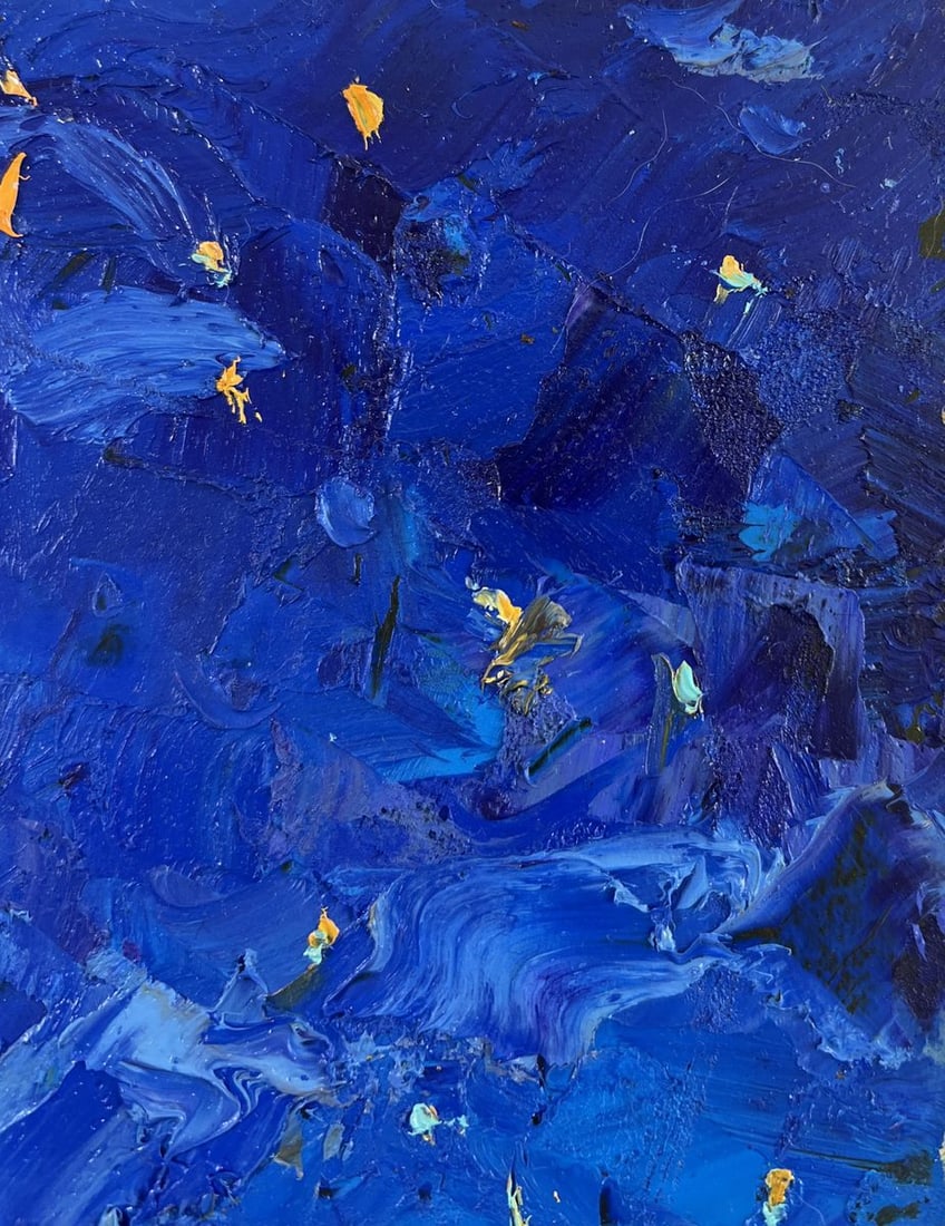 Oil painting Moonlit night over the city Oksana Kalenyuk - 4