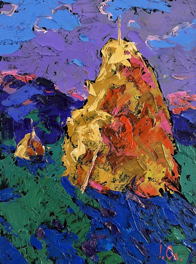 Oil painting Evening shadows on the path Alex Kalenyuk - 3