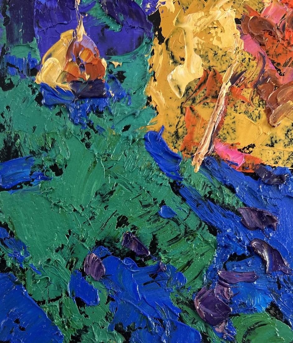 Oil painting Evening shadows on the path Alex Kalenyuk - 6