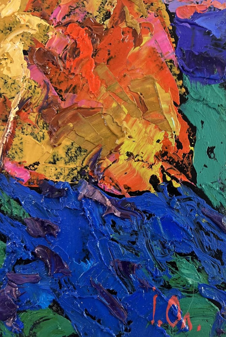 Oil painting Evening shadows on the path Alex Kalenyuk - 7