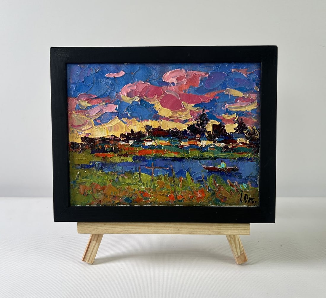 Oil painting Clouds are floating Oksana Kalenyuk: Title: Oil painting Clouds are floating Oksana Kalenyuk Description: No.AAA5195The oil painting on Canvas titled "Clouds are floating" is a dazzling celebration of color and movement that captures