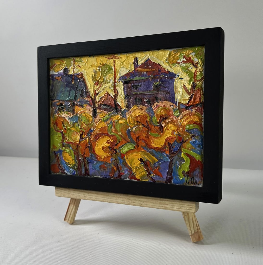 Oil painting Autumn yellow sunset Alex Kalenyuk - 2