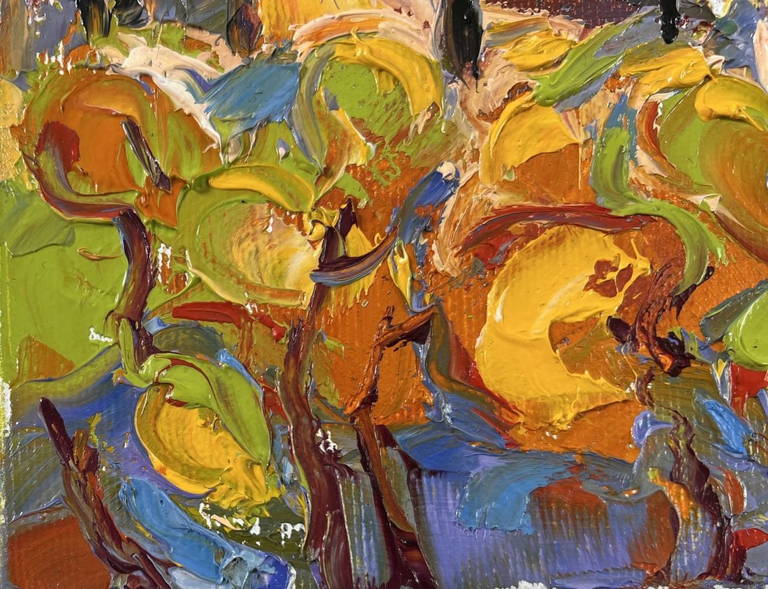 Oil painting Autumn yellow sunset Alex Kalenyuk - 6