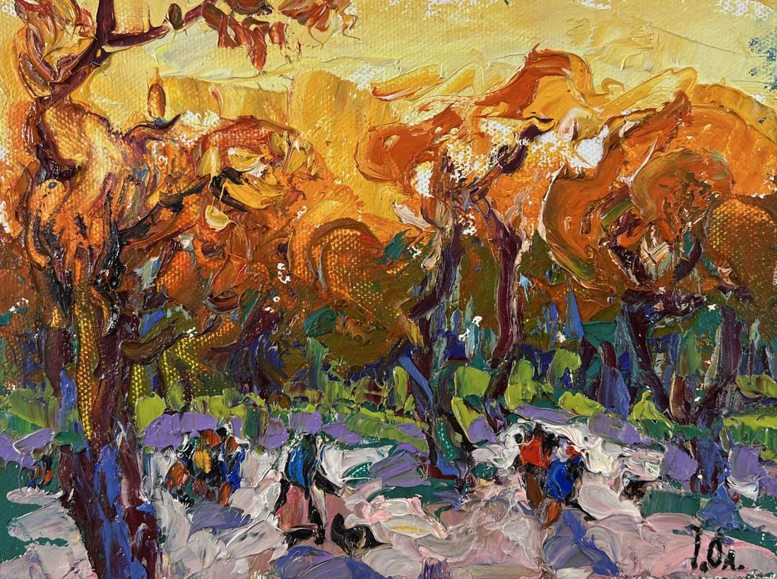 Oil painting Steps through autumn Alex Kalenyuk - 3