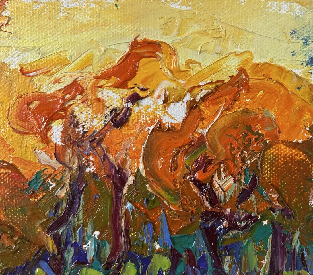 Oil painting Steps through autumn Alex Kalenyuk - 4