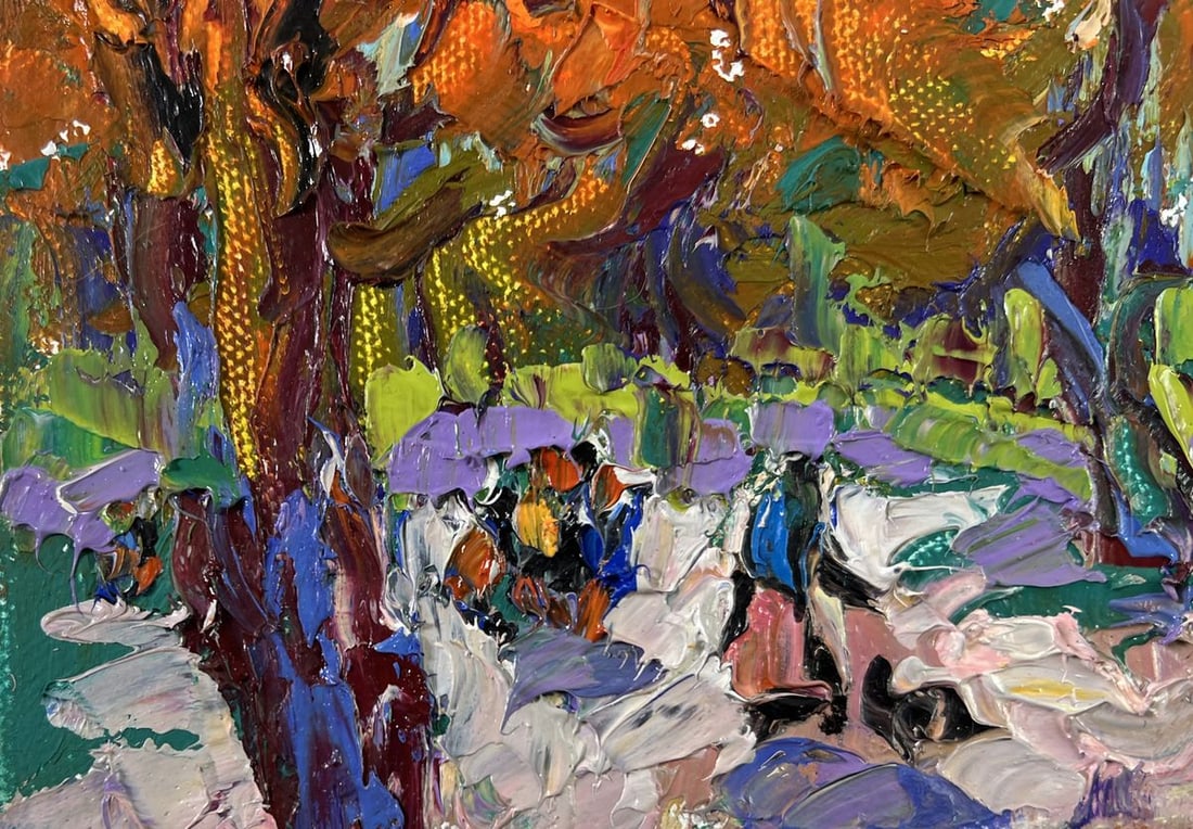 Oil painting Steps through autumn Alex Kalenyuk - 5