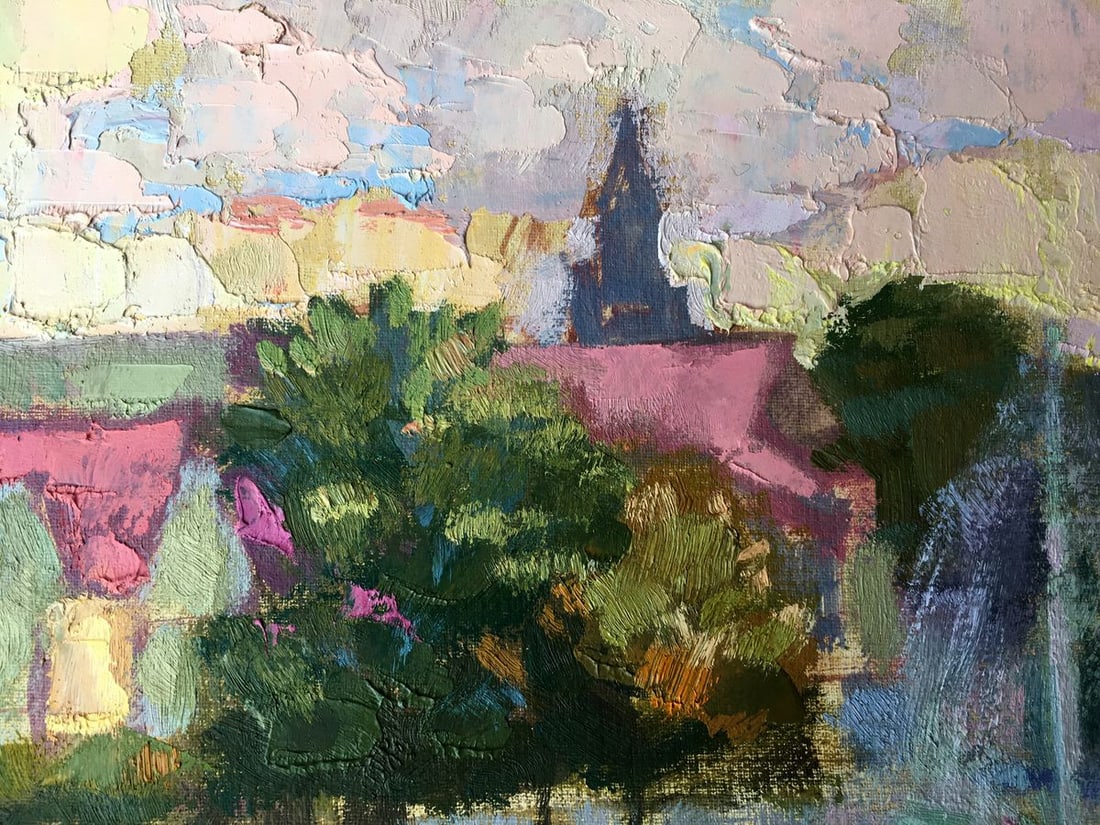 Oil painting City fountain Batrakov Vladimir Grigorievich - 6