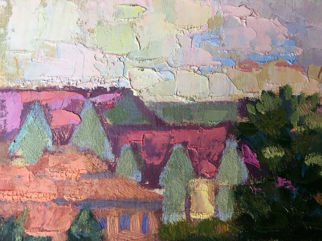 Oil painting City fountain Batrakov Vladimir Grigorievich - 7