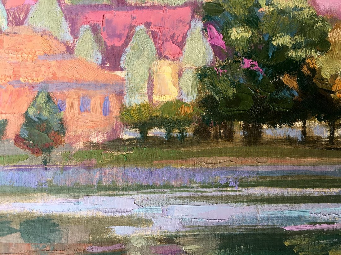 Oil painting City fountain Batrakov Vladimir Grigorievich - 8