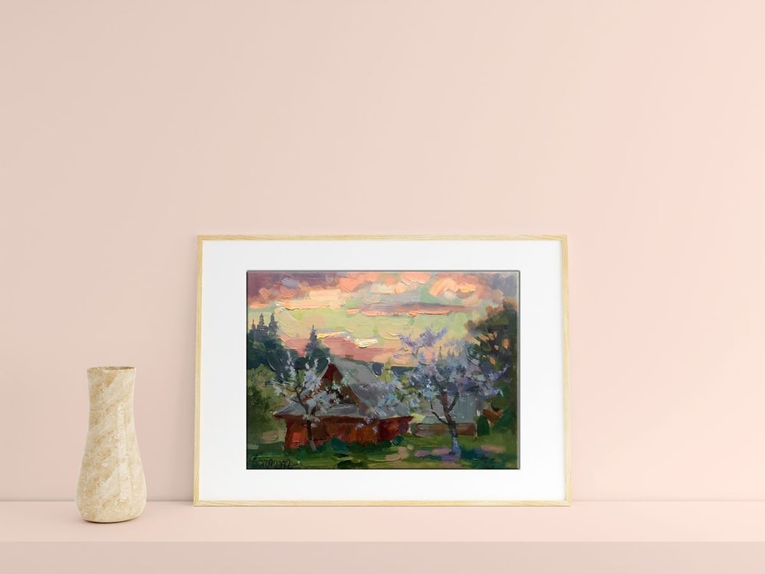 Oil painting Spring evening Batrakov Vladimir Grigorievich - 2