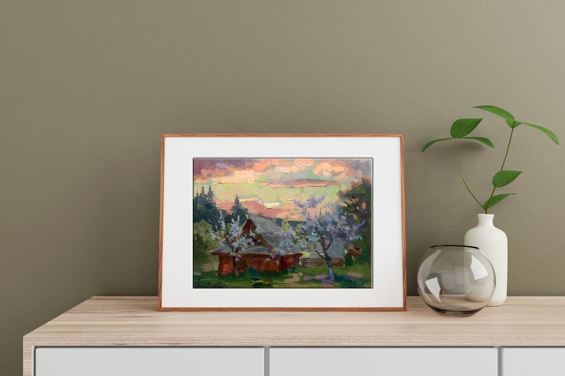 Oil painting Spring evening Batrakov Vladimir Grigorievich - 3