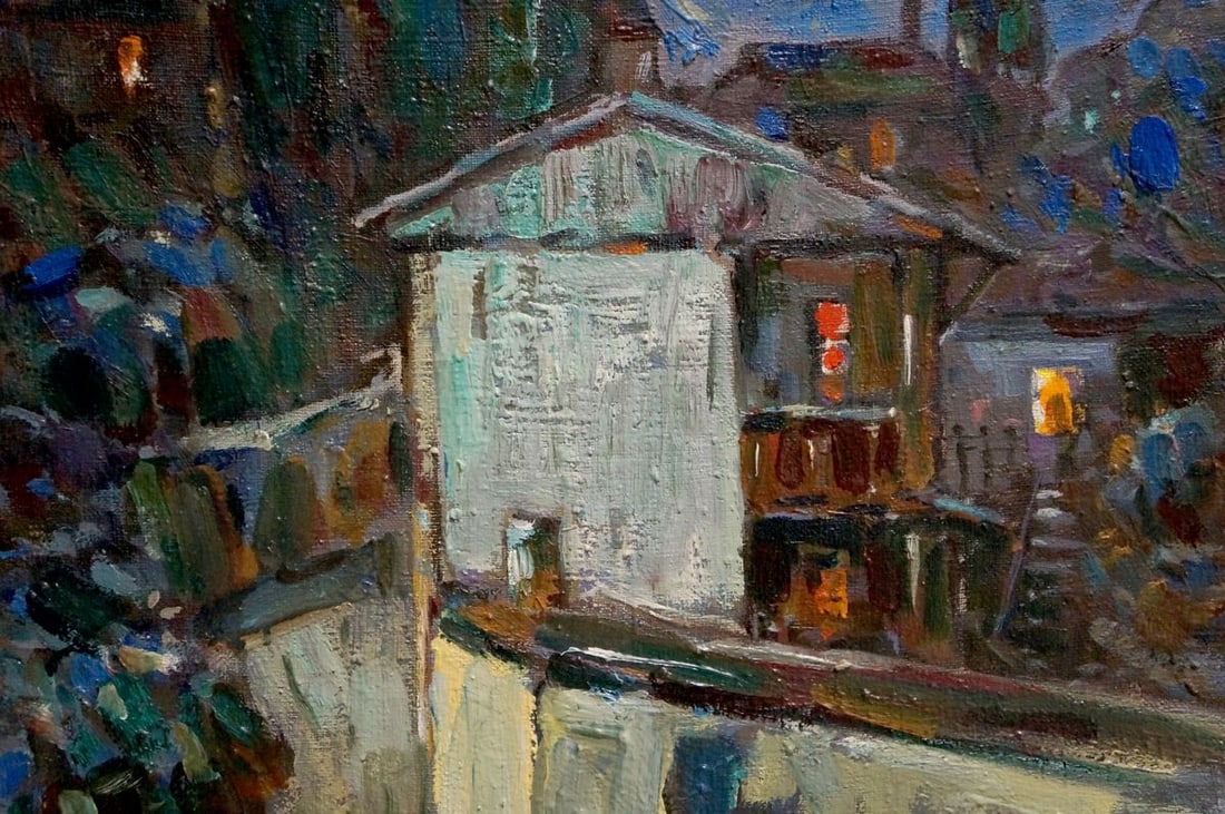 Oil painting Night city Bakaev Sergey Ivanovich - 4