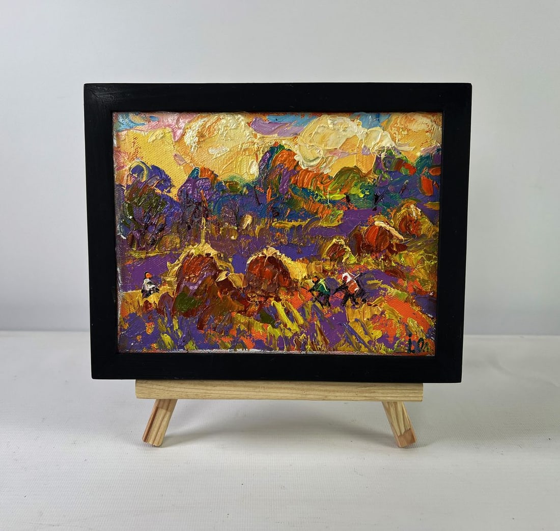 Oil painting Light fades in the embrace of silence Oleksiy Ivanyuk: Title: Oil painting Light fades in the embrace of silence Oleksiy Ivanyuk Description: No.AAA5402The Oil painting on canvas titled "Light fades in the embrace of silence" captures a vibrant rural land