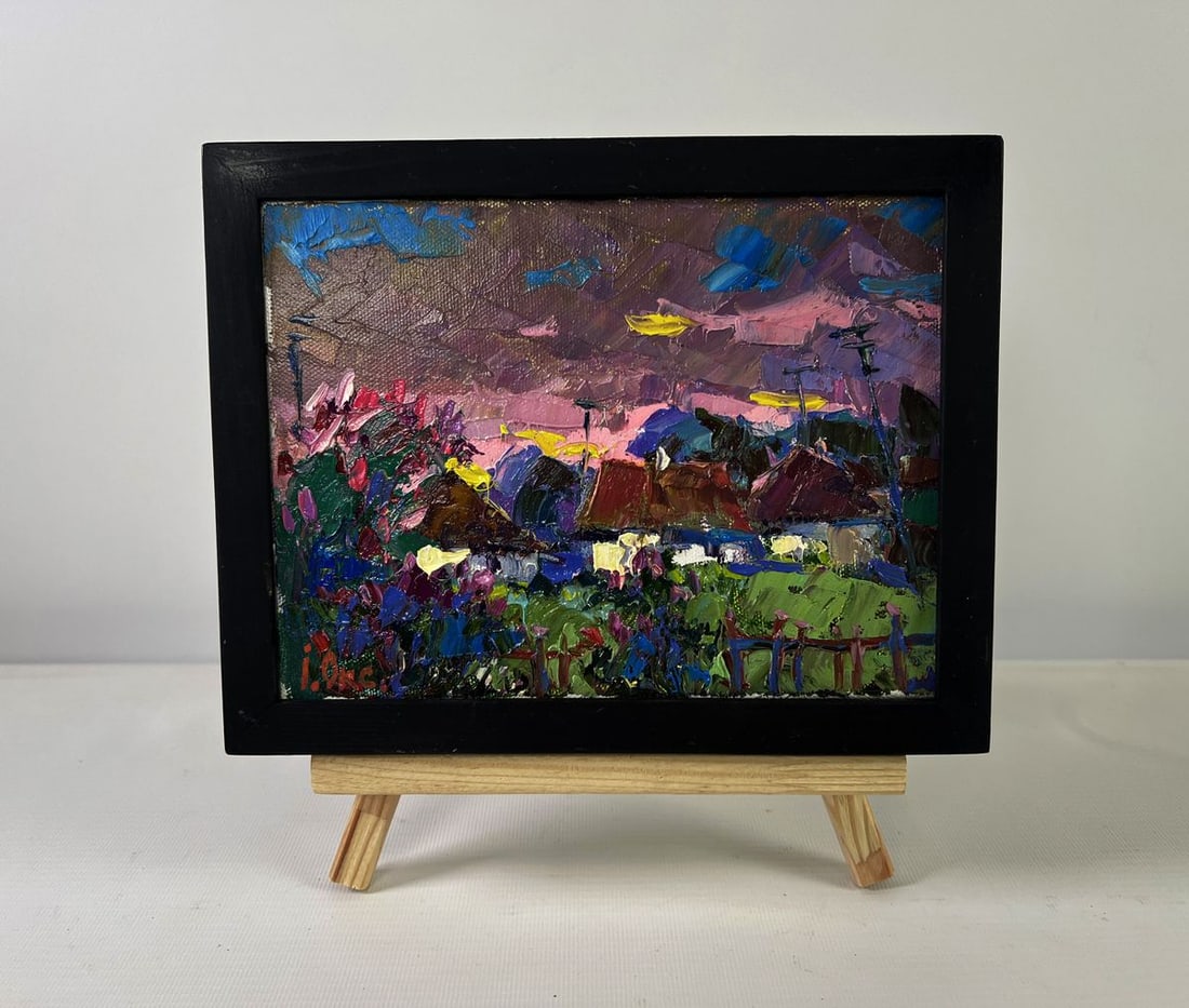 Oil painting The beam fades leaving the world Oksana Ivanyuk: Title: Oil painting The beam fades leaving the world Oksana Ivanyuk Description: No.AAA5408The Oil painting on canvas titled "The beam fades leaving the world" captures the final flickers of daylight