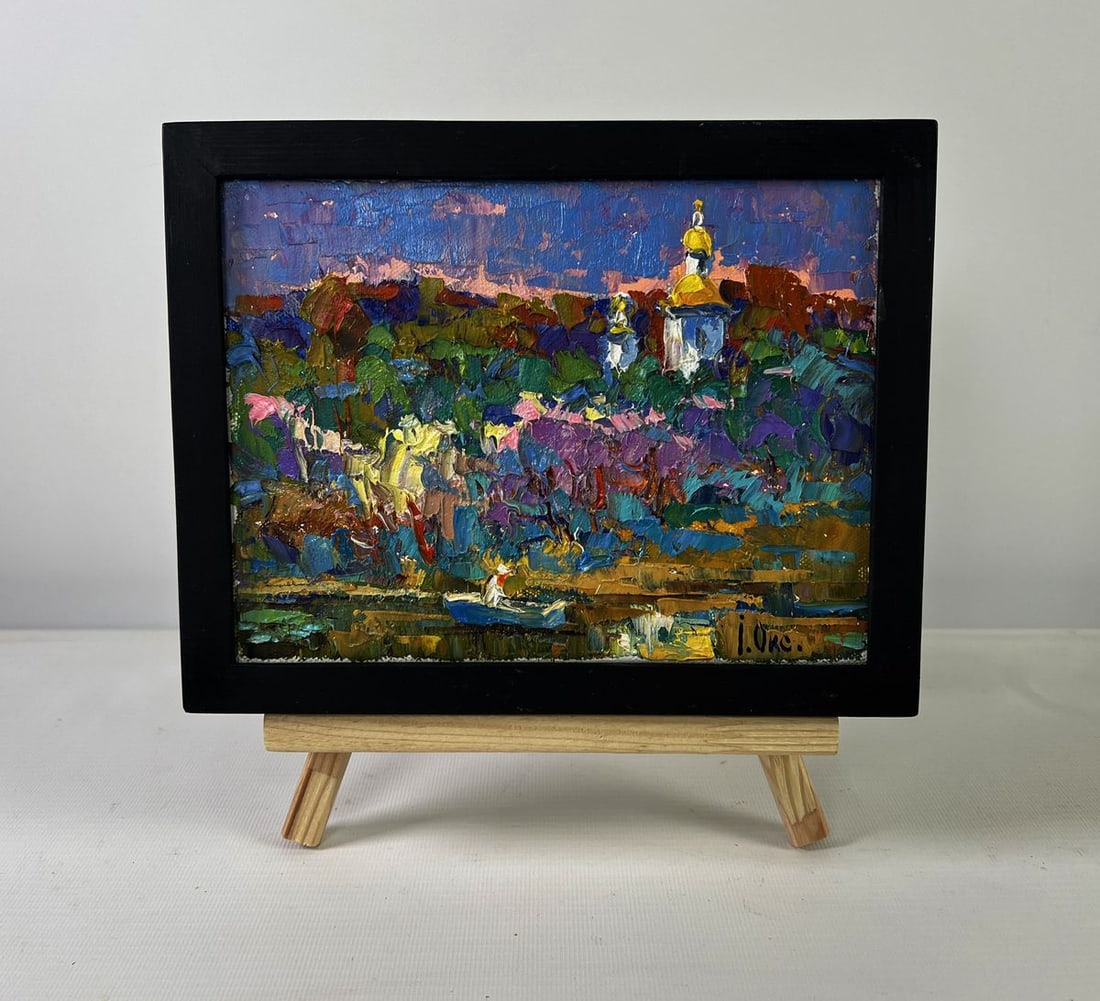 Oil painting Melody through the rural silence Oksana Ivanyuk: Title: Oil painting Melody through the rural silence Oksana Ivanyuk Description: No.AAA5412The Oil painting on canvas titled "Melody through the rural silence" unfolds like a lyrical poem in color,