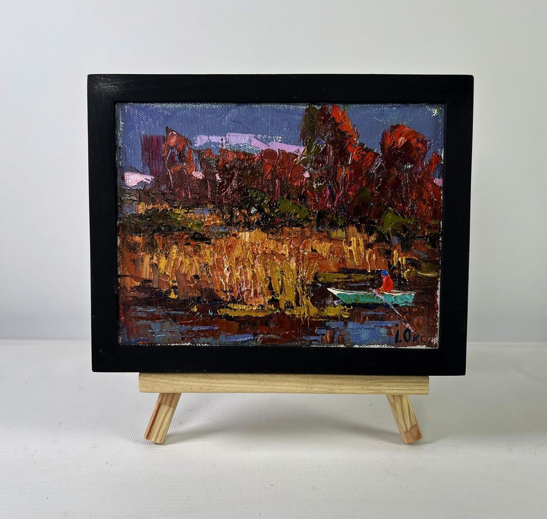 Oil painting A walk in the evening silence Oksana Ivanyuk: Title: Oil painting A walk in the evening silence Oksana Ivanyuk Description: No.AAA5416The Oil painting on canvas titled "A walk in the evening silence" captures the profound calm and contemplative