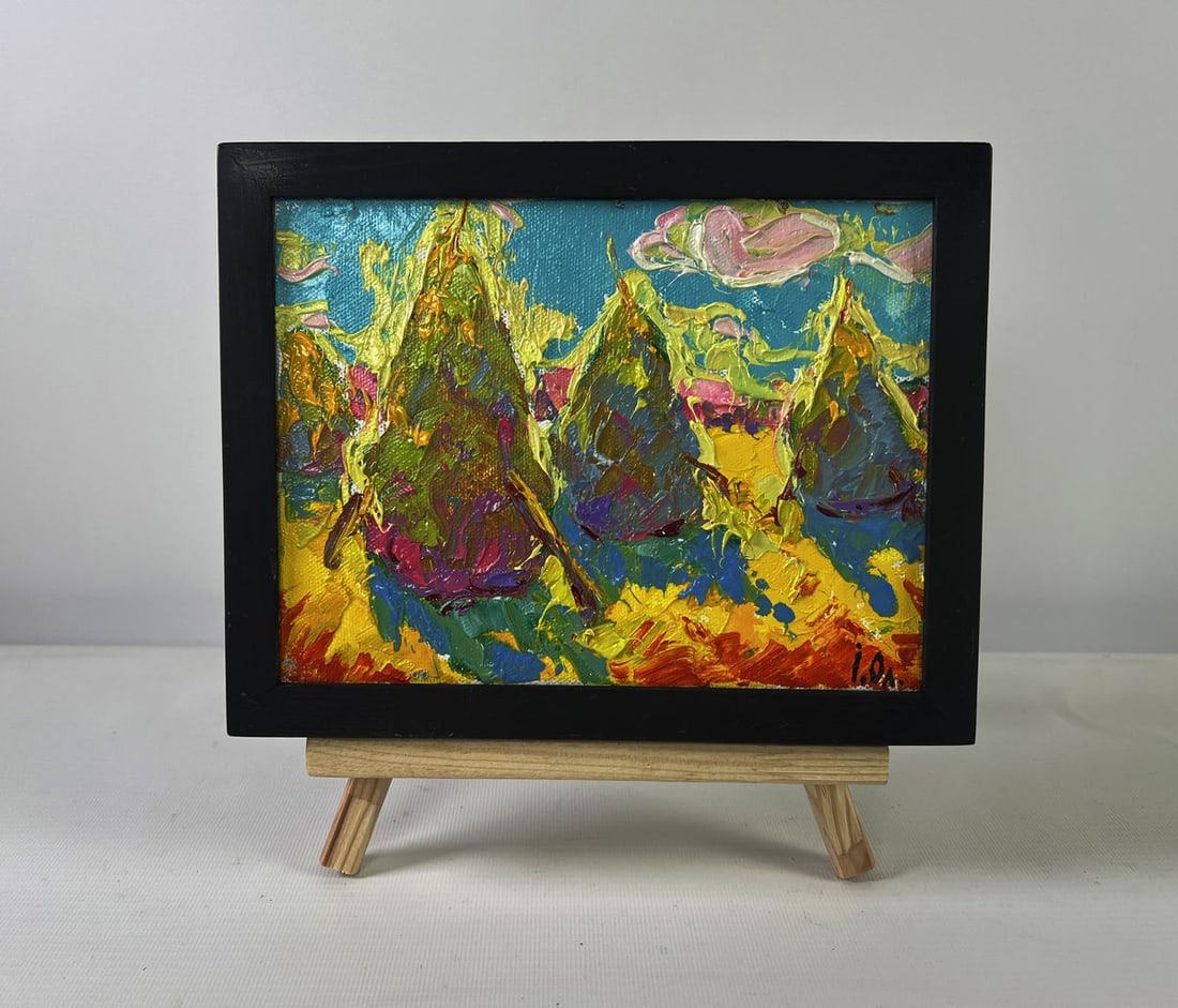 Oil painting Summer sunset sun in the field Oleksiy Ivanyuk: Title: Oil painting Summer sunset sun in the field Oleksiy Ivanyuk Description: No.AAA5418The Oil painting on canvas titled "Summer sunset sun in the field" captures the essence of a golden evening,