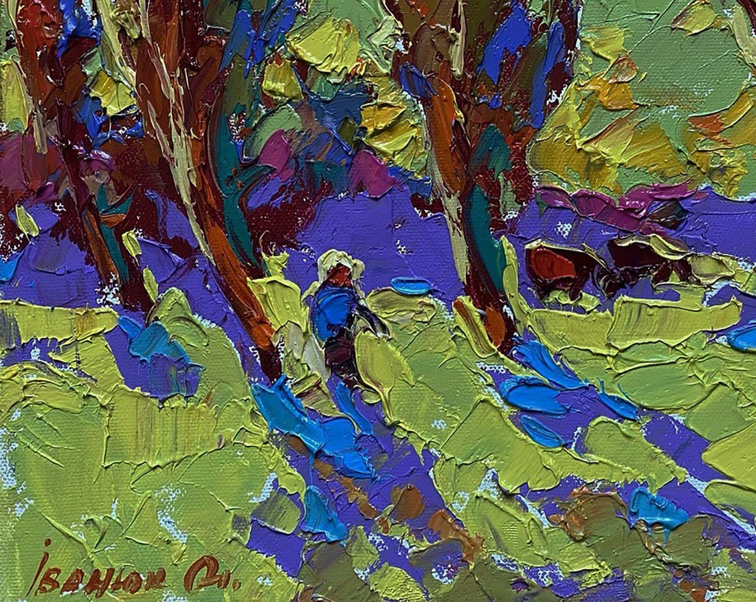 Oil painting Returning home in the evening Oleksiy Ivanyuk - 7