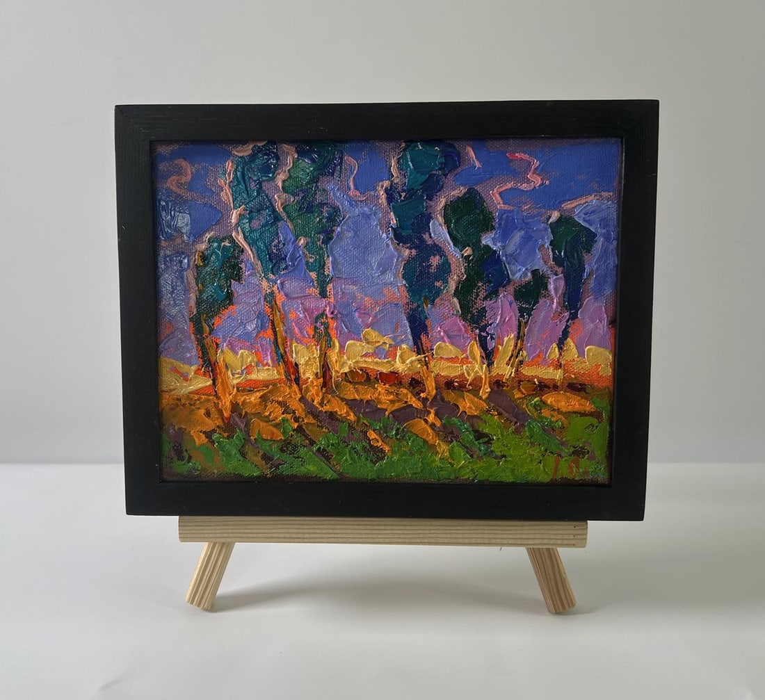 Oil painting Distant night Oleksiy Ivanyuk: Title: Oil painting Distant night Oleksiy Ivanyuk Description: No.AAA5584The Oil painting Canvas titled "Distant night" captures the essence of twilight as it dissolves into night, using bold