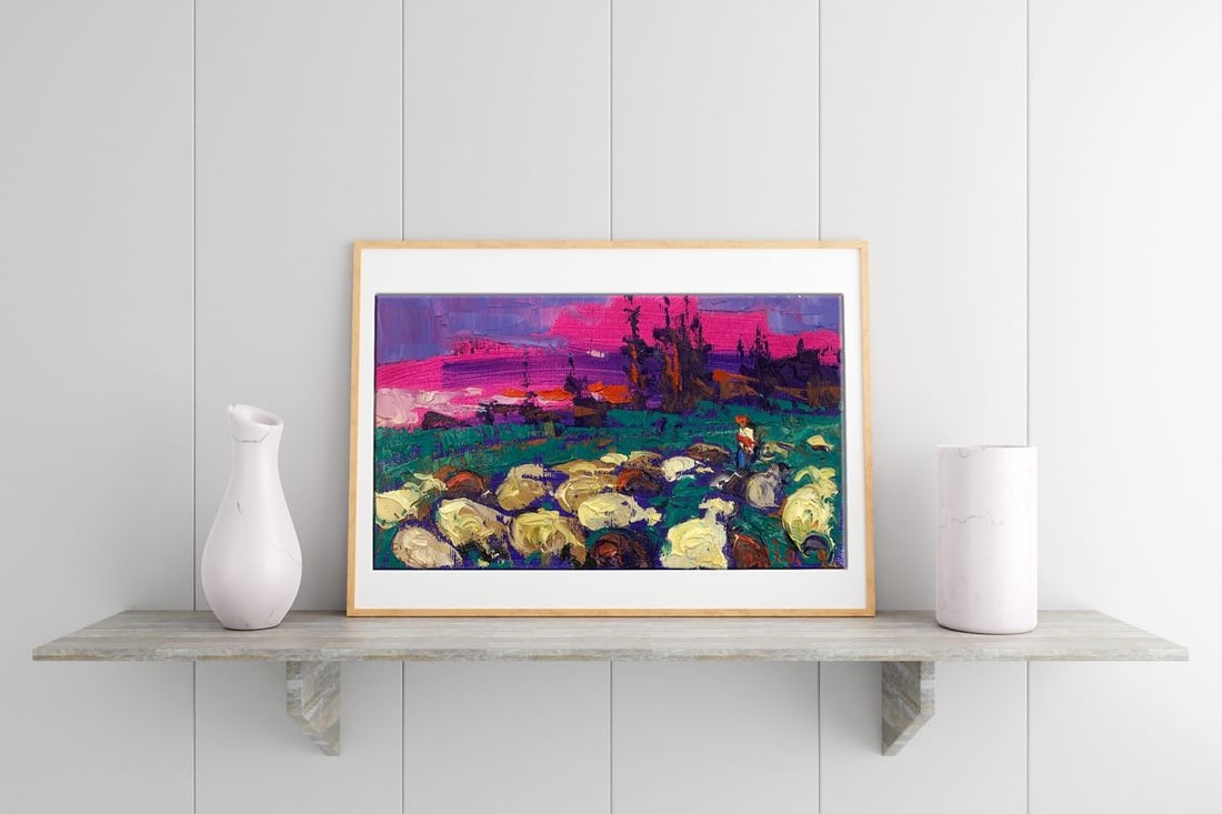 Oil painting On the meadow Kalenyuk Alex - 2