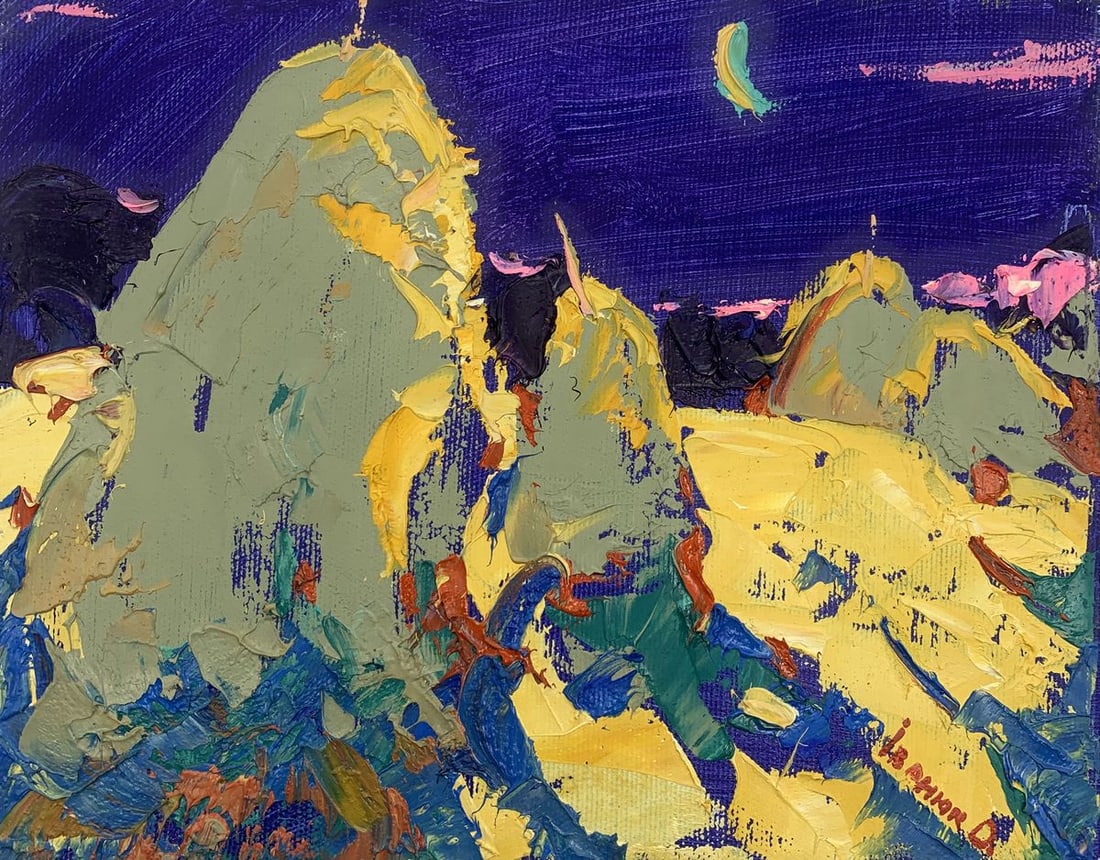 Oil painting Moonlit night Kalenyuk Alex: Title: Oil painting Moonlit night Kalenyuk Alex Description: No.AAA3146The oil painting "Moonlit Night" captures the enigmatic allure of a landscape bathed in the glow of the moon. The artist has used
