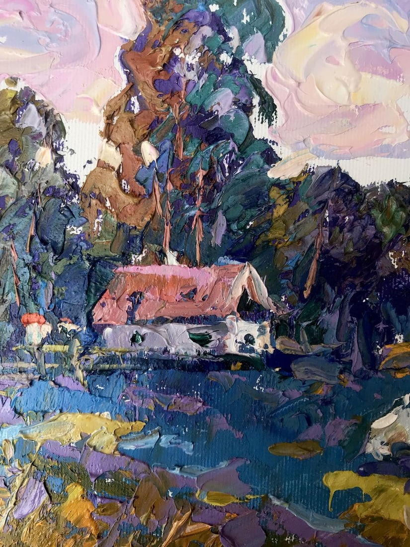 Oil painting A house from the edge Alex Kalenyuk - 4