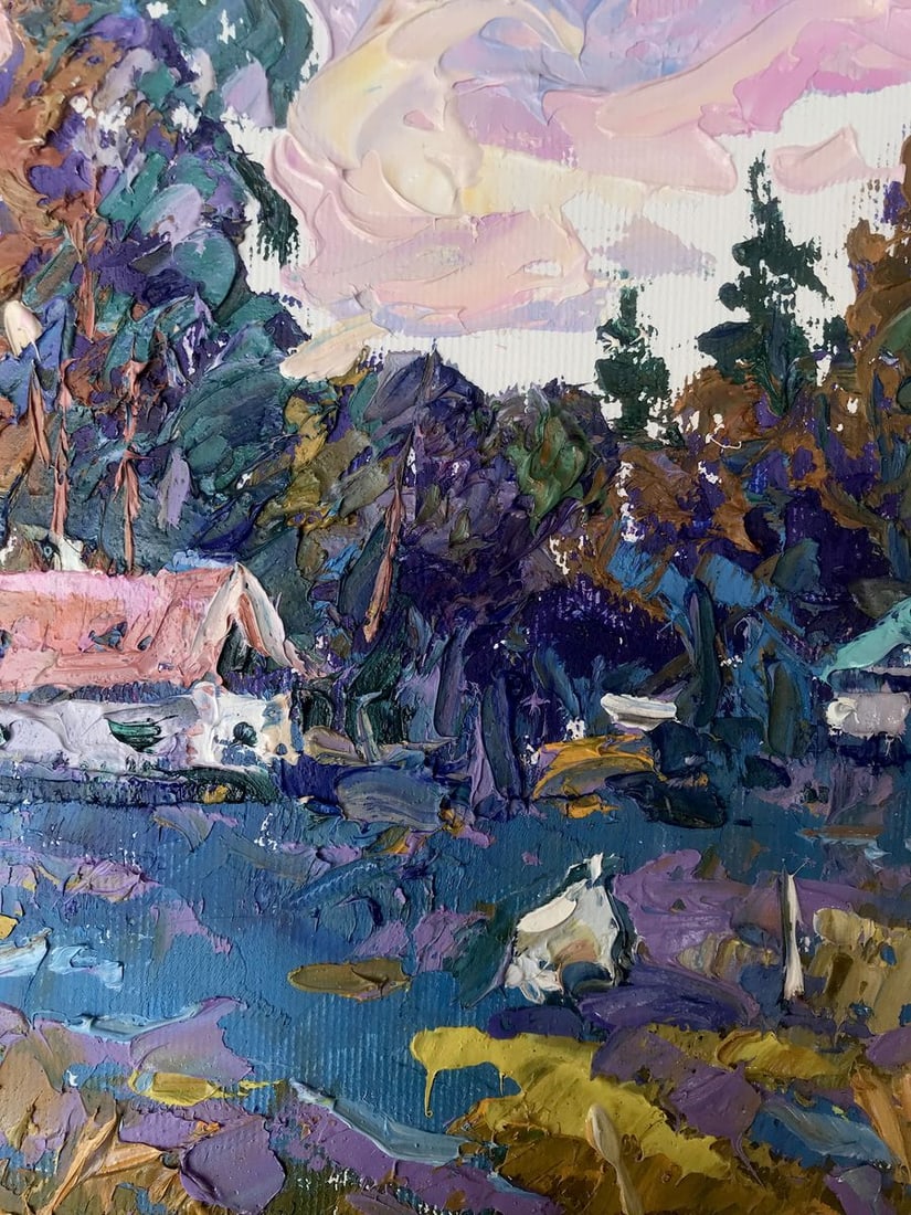 Oil painting A house from the edge Alex Kalenyuk - 6