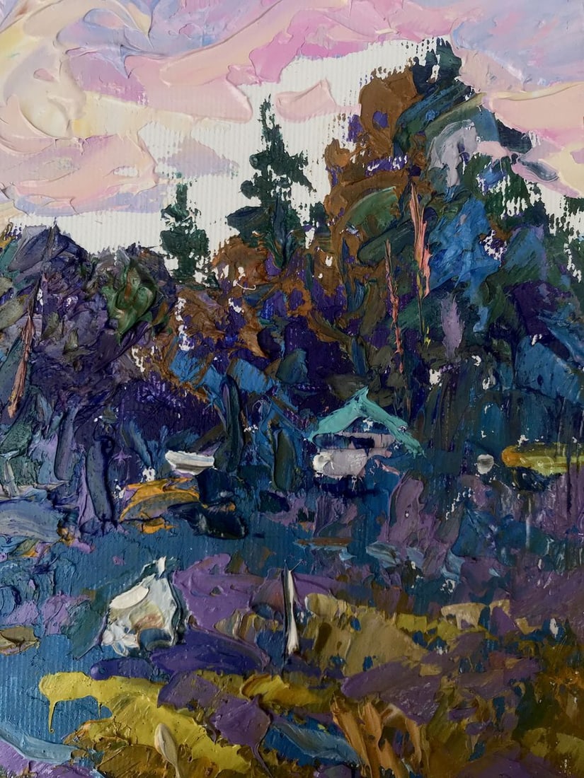 Oil painting A house from the edge Alex Kalenyuk - 8