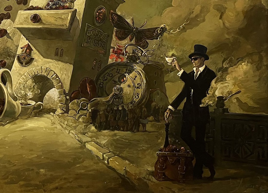 Oil painting Coffee Picnic Yuriy Laptev - 10