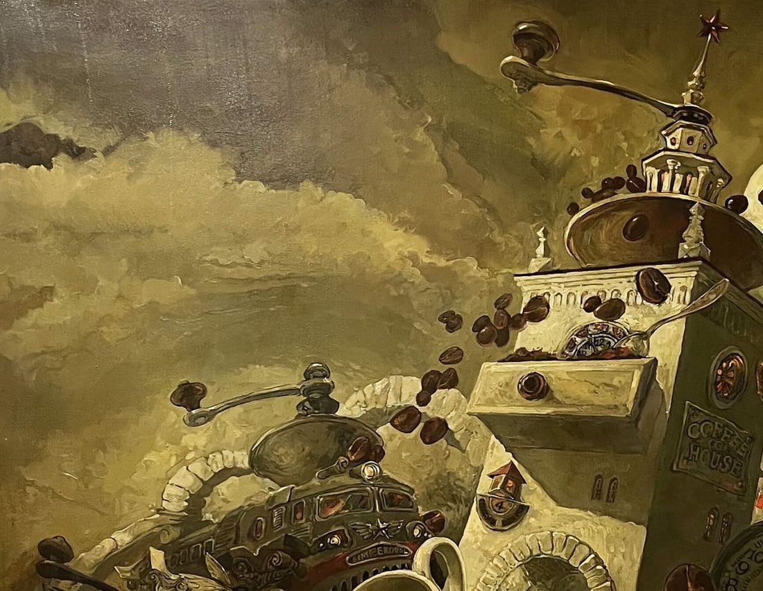 Oil painting Coffee Picnic Yuriy Laptev - 7