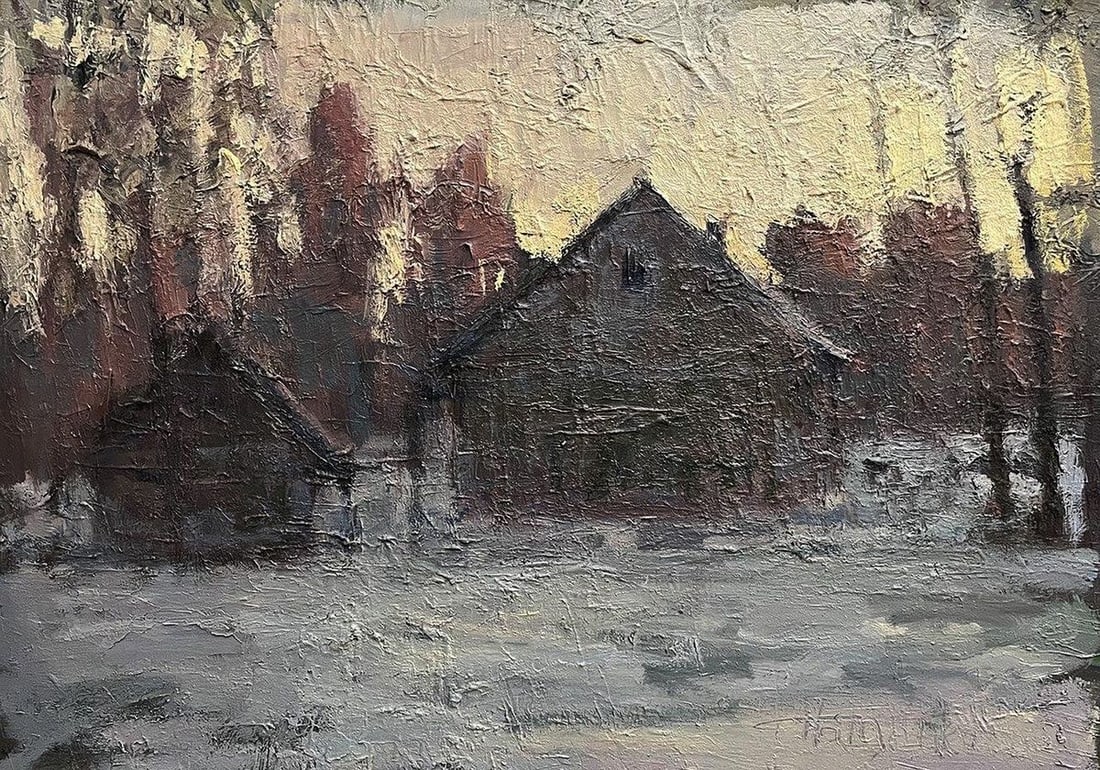 Oil painting Evening has come Volodymyr Pashchenko (1 of 7)