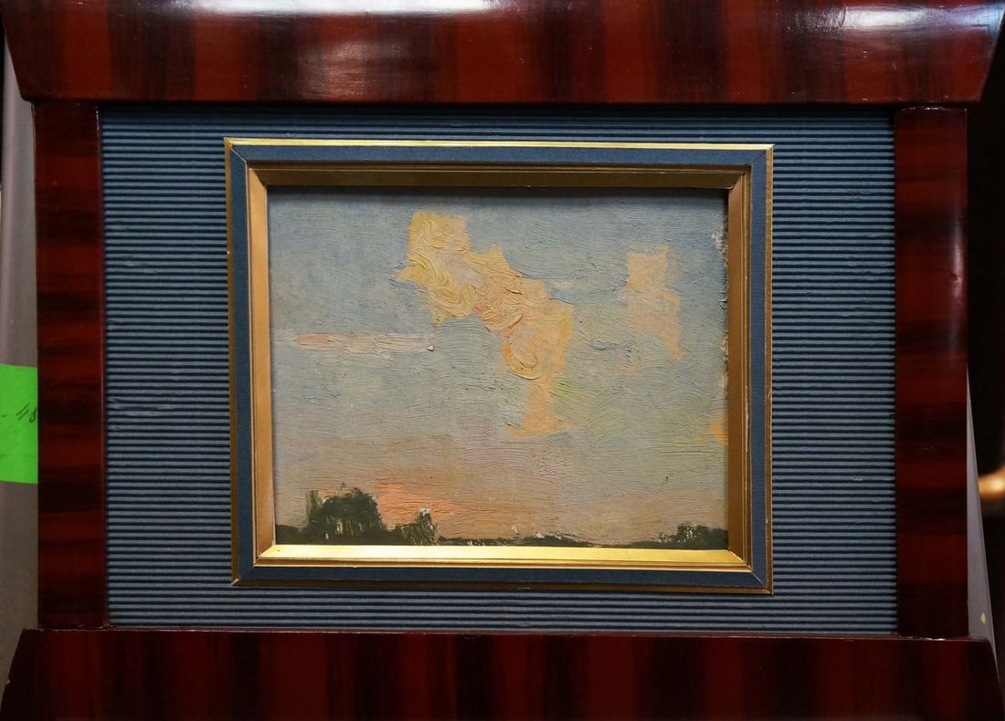 Oil painting Evening landscape Trohimenko Karp Demyanovich: Title: Oil painting Evening landscape Trohimenko Karp Demyanovich Description: No.Verns 105 *** ABOUT THIS PAINTING *** * TITLE: "Evening landscape" * ARTISTS: Trohimenko Karp Demyanovich * SIZE: 13x1