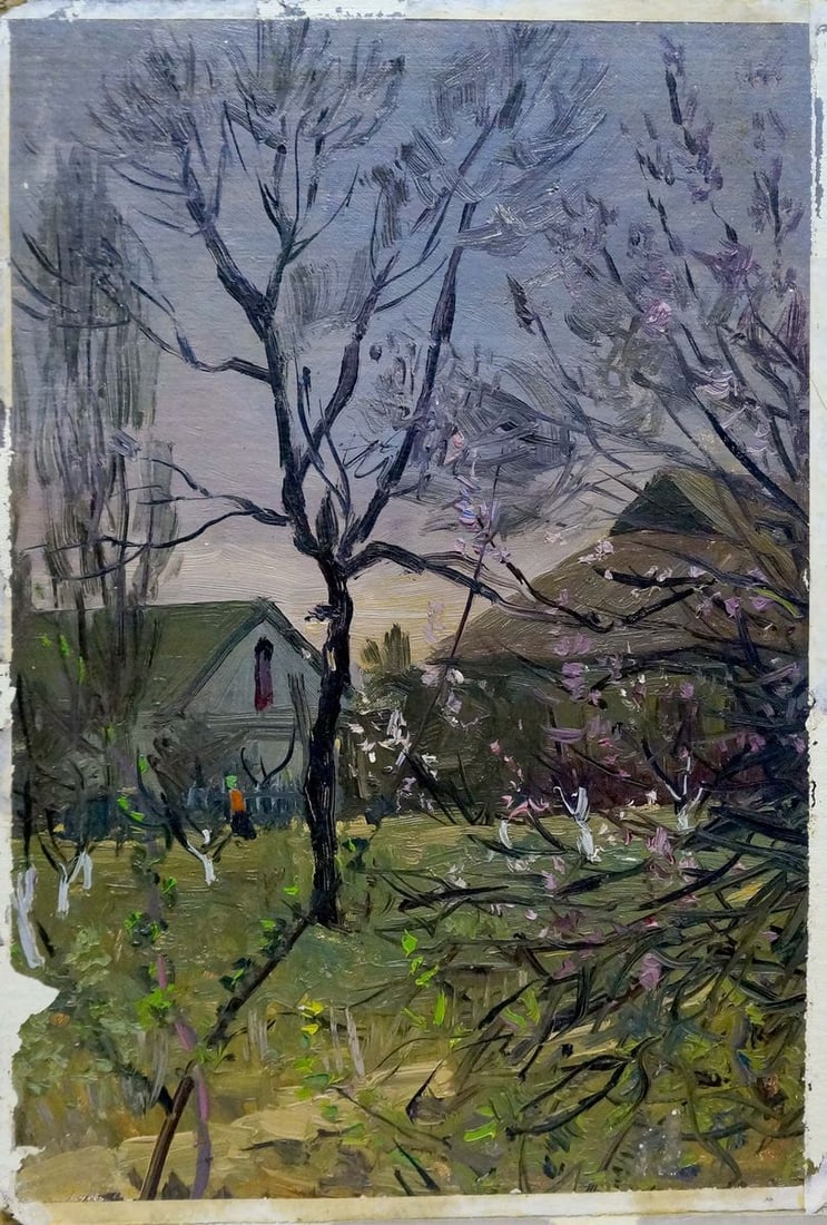 Oil painting Evening in the village Solodovnikov Aleksey Pavlovich: Title: Oil painting Evening in the village Solodovnikov Aleksey Pavlovich Description: No.Verns 525 *** ABOUT THIS PAINTING *** * TITLE: "Evening in the village" * ARTISTS: Solodovnikov Aleksey Pavlov