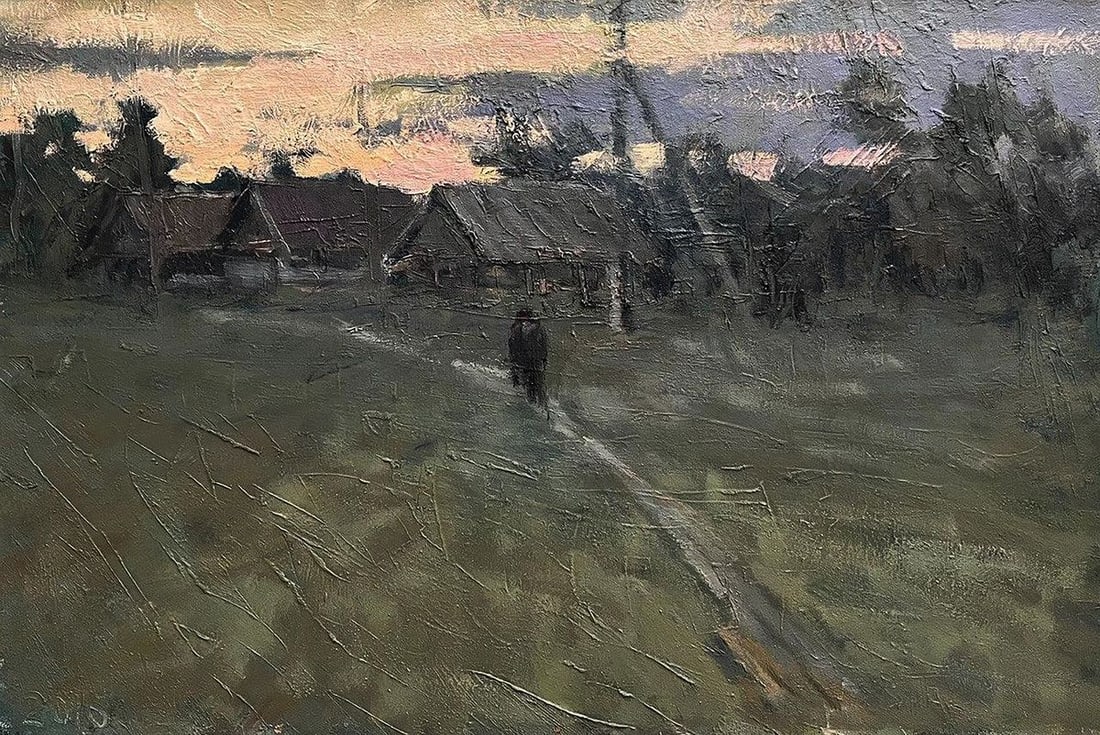 Oil painting Cold September Volodymyr Pashchenko: Title: Oil painting Cold September Volodymyr Pashchenko Description: No.Galler 234 *** ABOUT THIS PAINTING *** * TITLE: "Cold September" * ARTISTS: Volodymyr Pashchenko * SIZE: 40x60 cm/'15.74x23.62 i