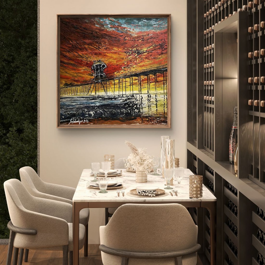 Oil painting Beautiful sunset Serhiy Kovalev - 2